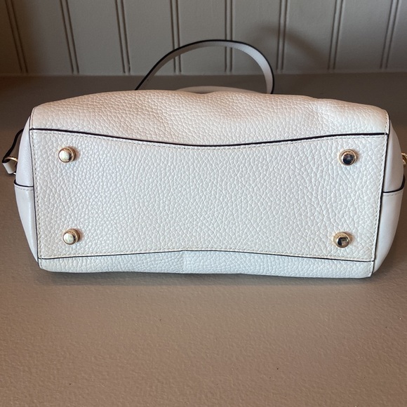 COACH Blake White Pebbled Leather Satchel Crossbody NEW! - Picture 6 of 9